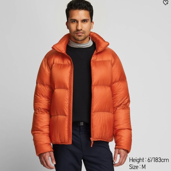 orange padded jacket mens